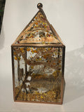 Hand painted,  copper lantern , British wildlife
