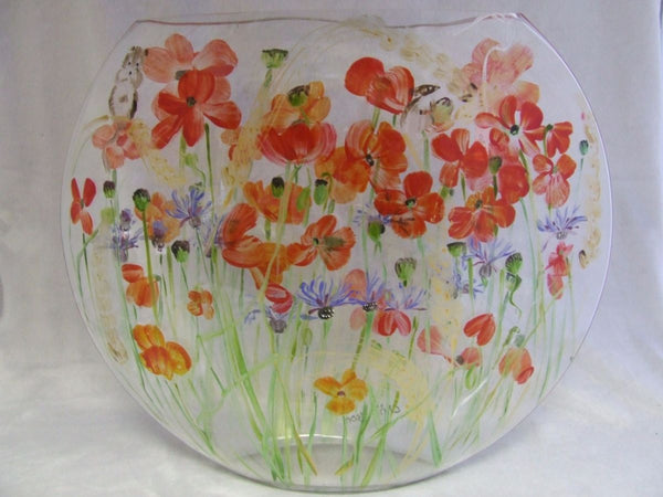 Oval poppy vase