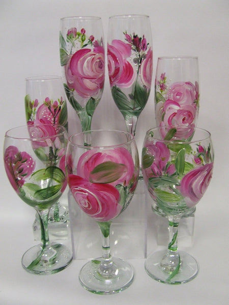 pink rose glasses
